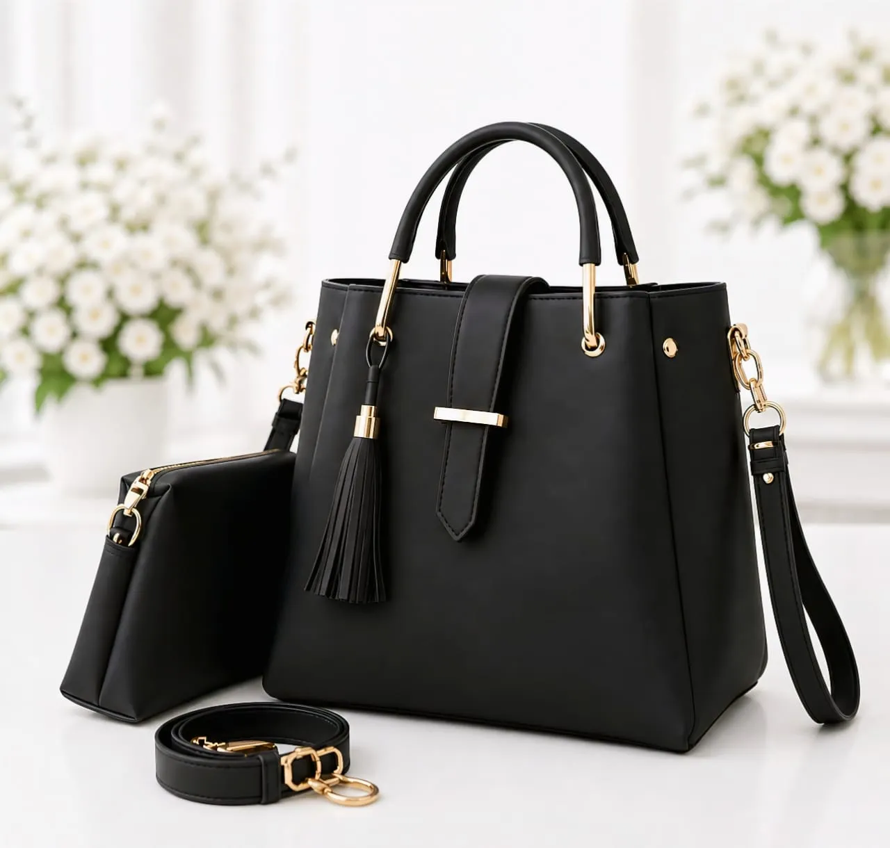 Synthetic Soft Leather Shoulder Bag for Womens