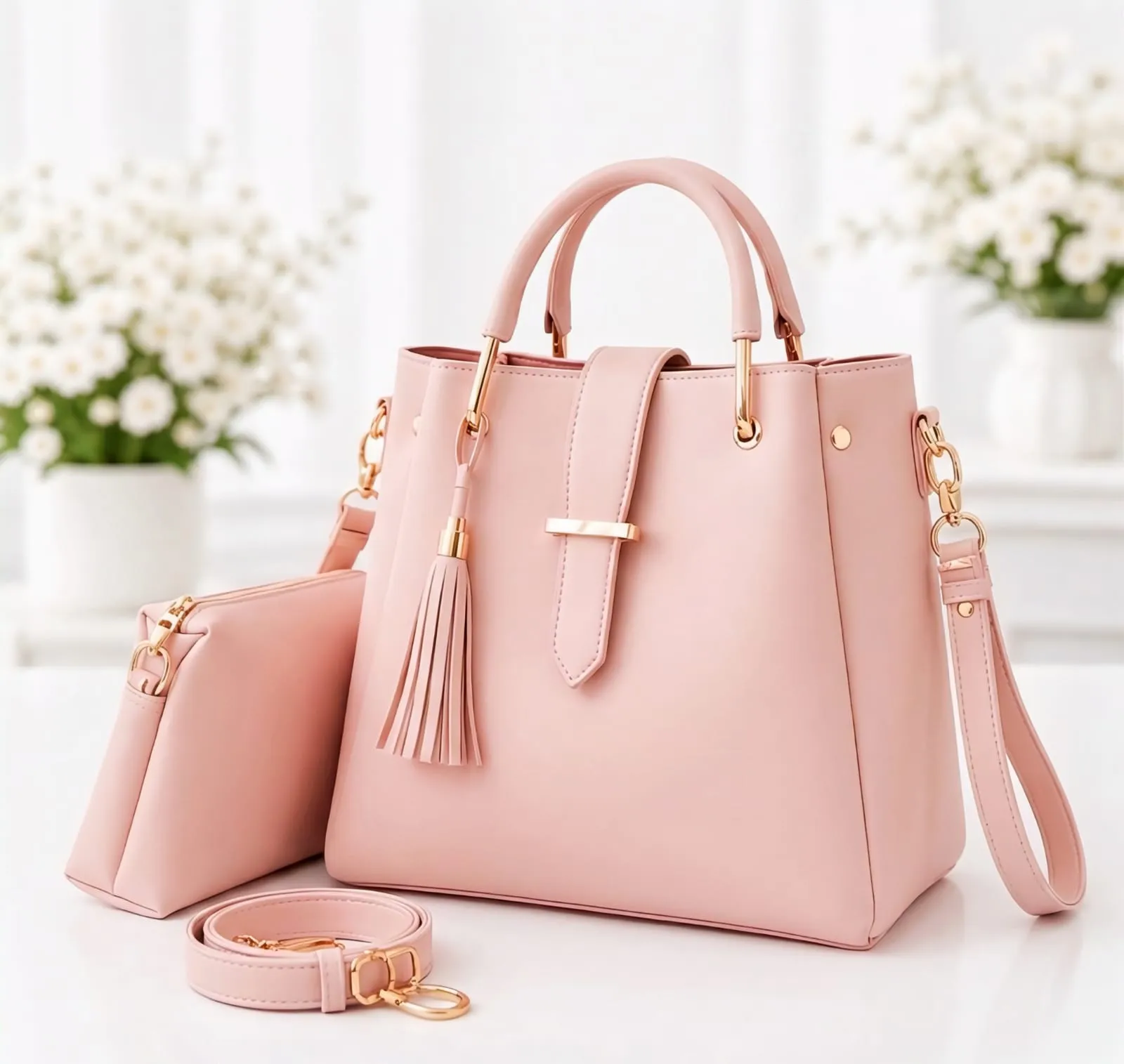 Synthetic Soft Leather Shoulder Bag for Womens