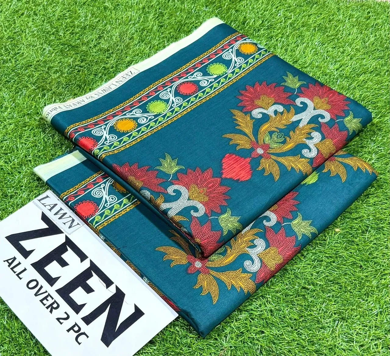 Zeen Black & White Lawn 2PC Suit 2026 | Printed Shirt Trouser Collection