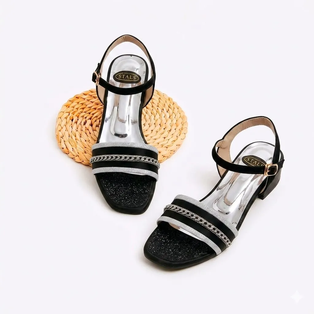 ladies low heel sandals (2)