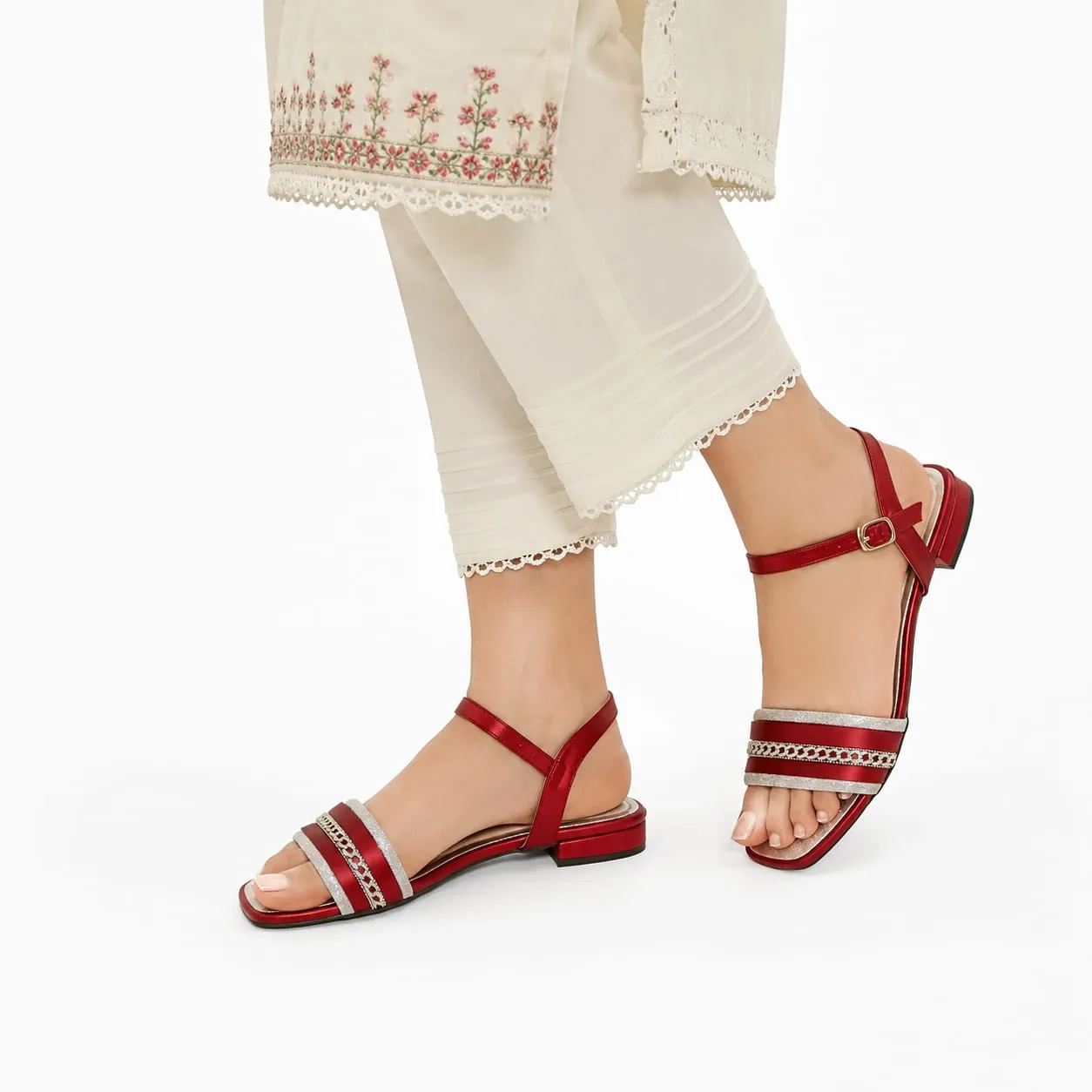 ladies low heel sandals (5)